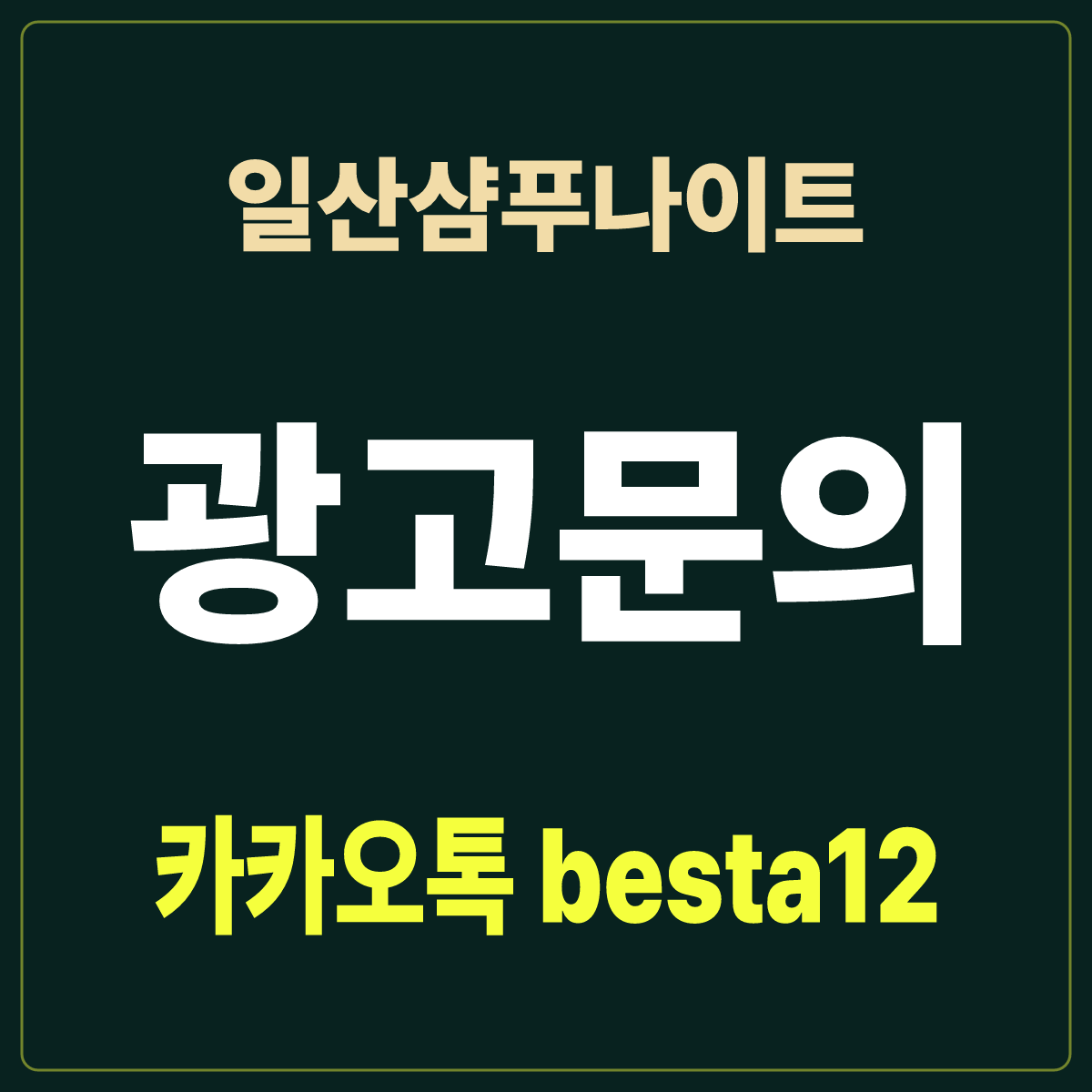 일산샴푸나이트 입문 노트 · 경기 고양시 일산동구 마두동 · 합석 안내